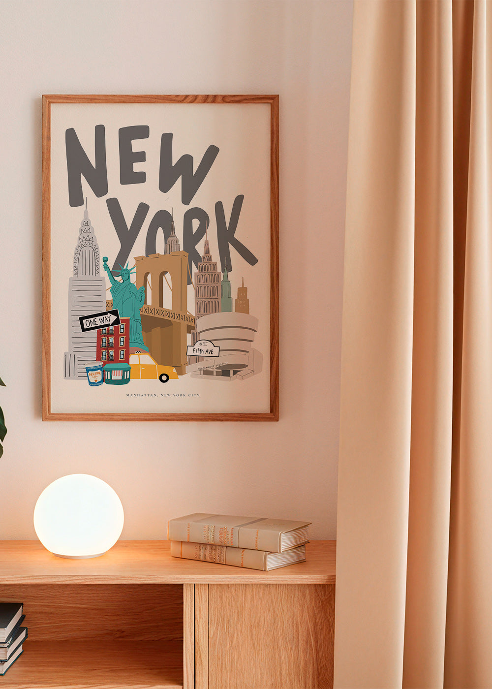 Travel poster: New York city icons