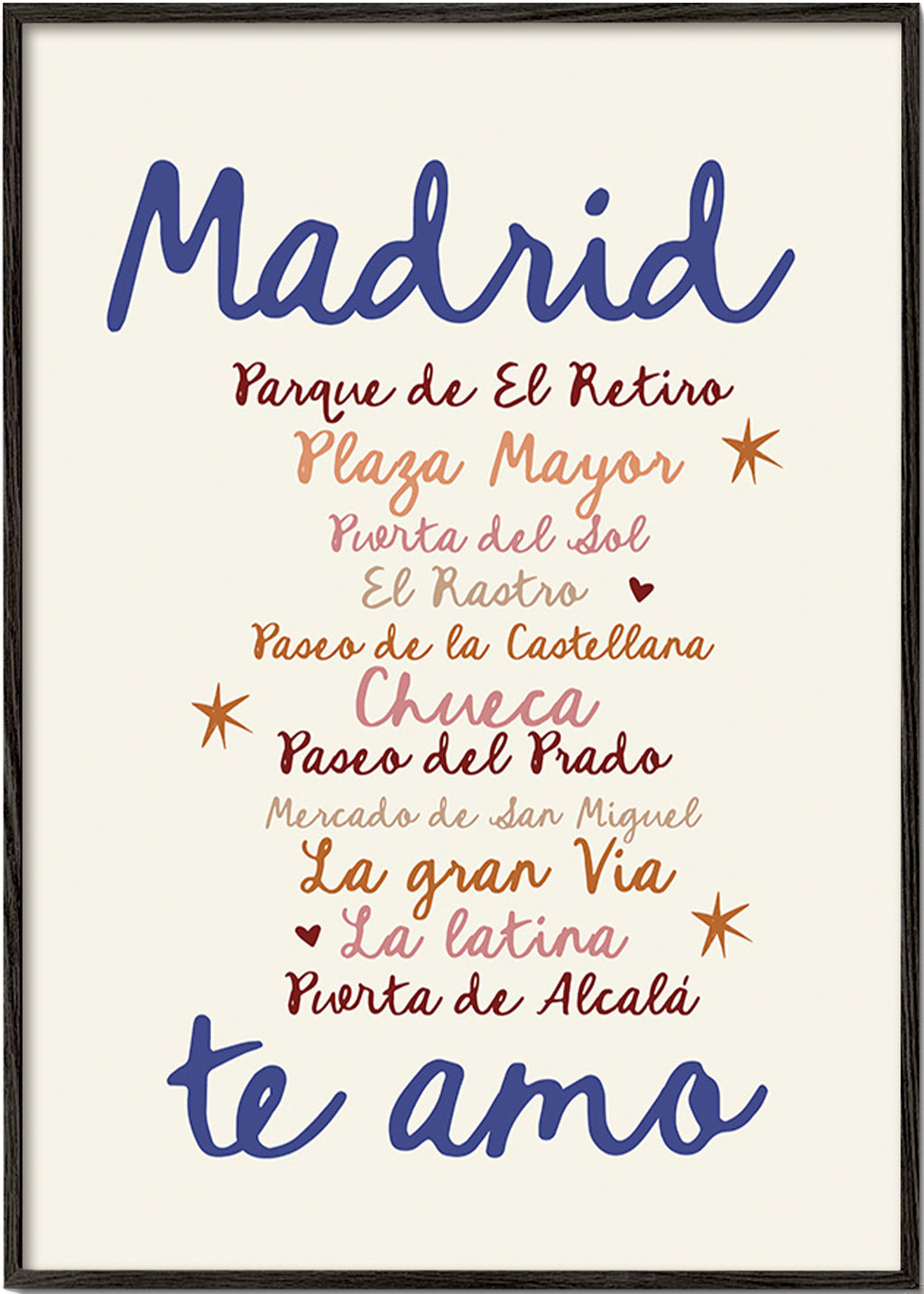 Travel poster Madrid bold typography