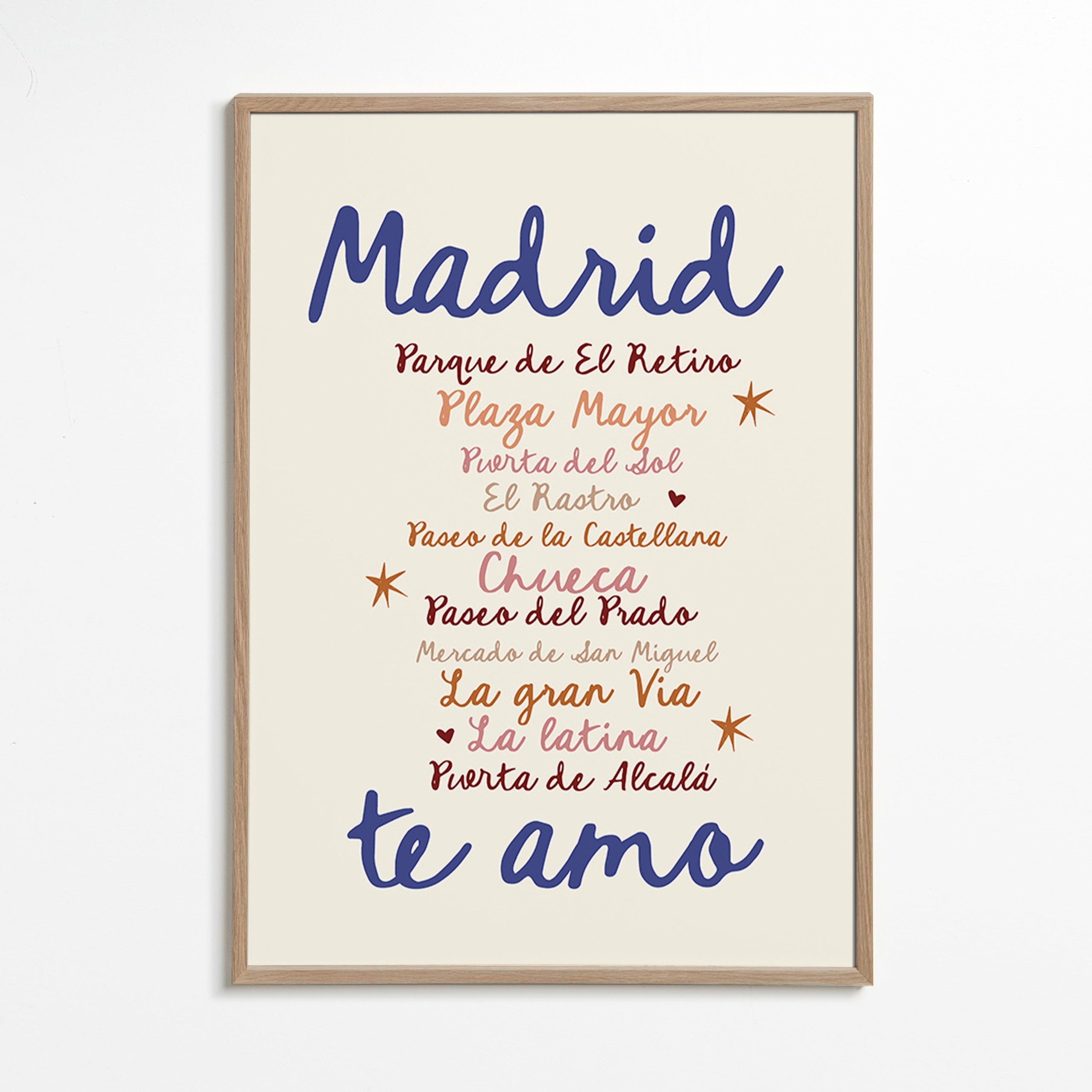 Travel poster Madrid bold typography
