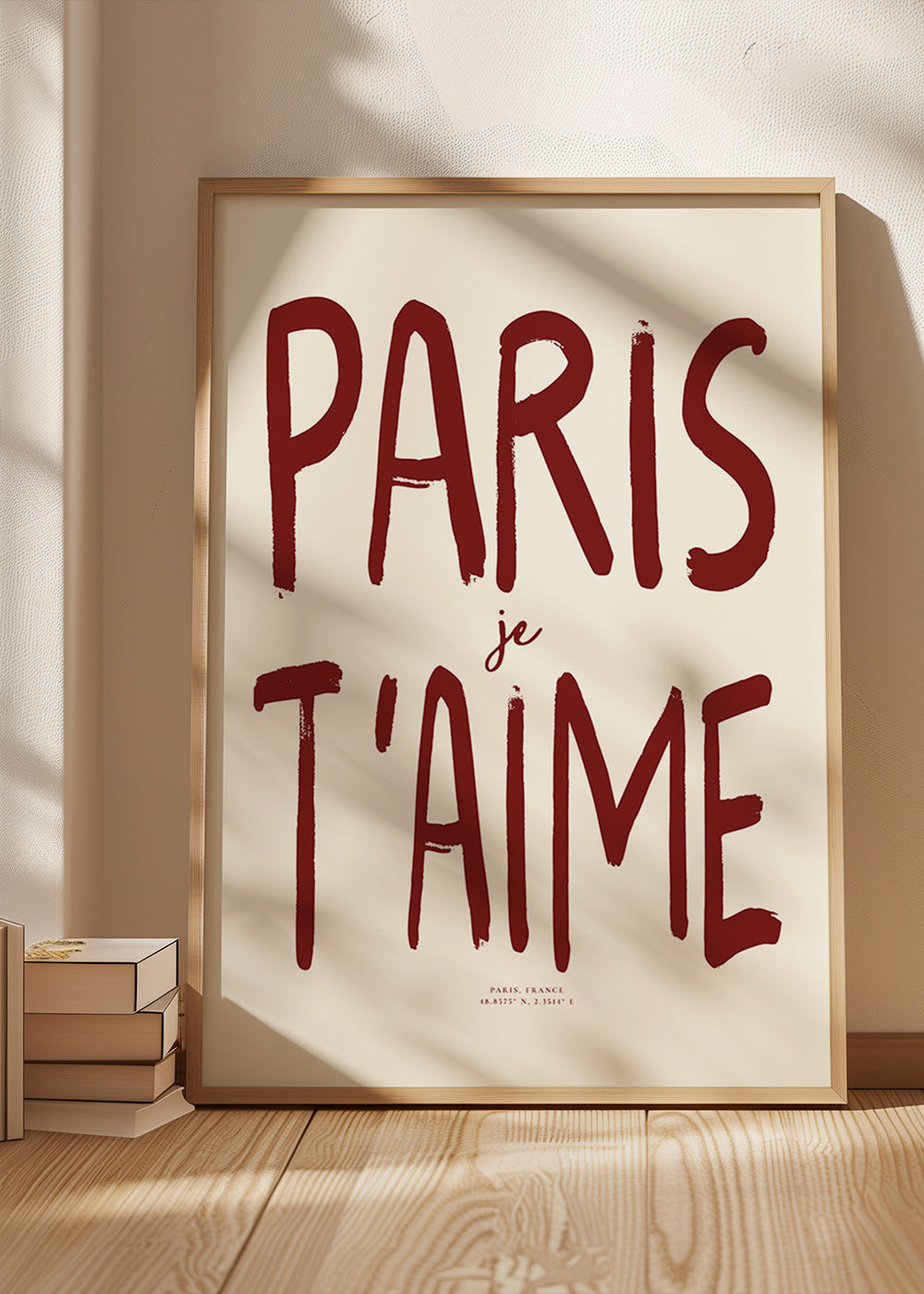 Travel poster with Paris typography