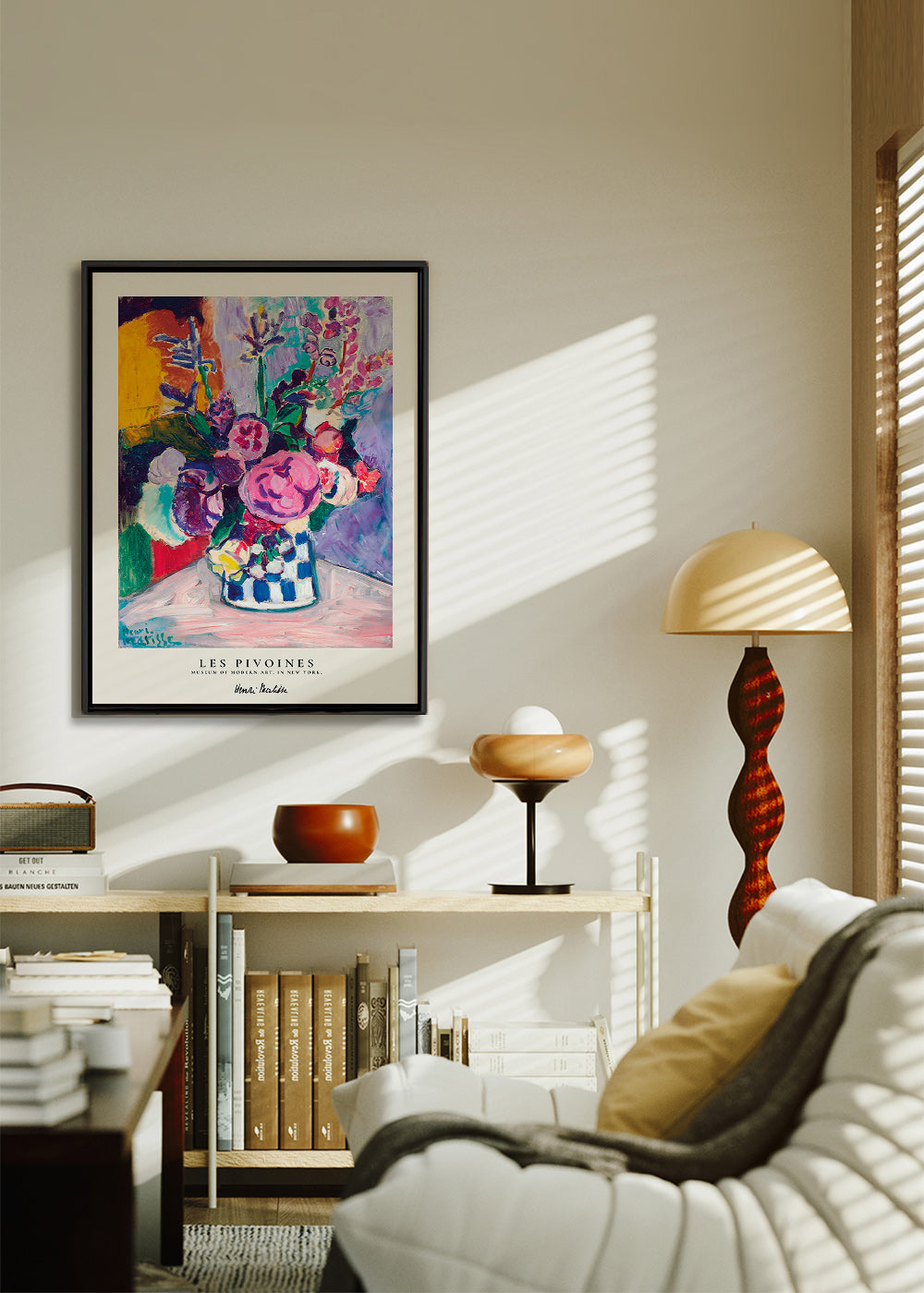 Botanical print colorful bouquet