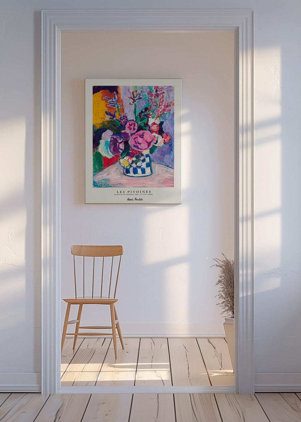 Botanical print colorful bouquet