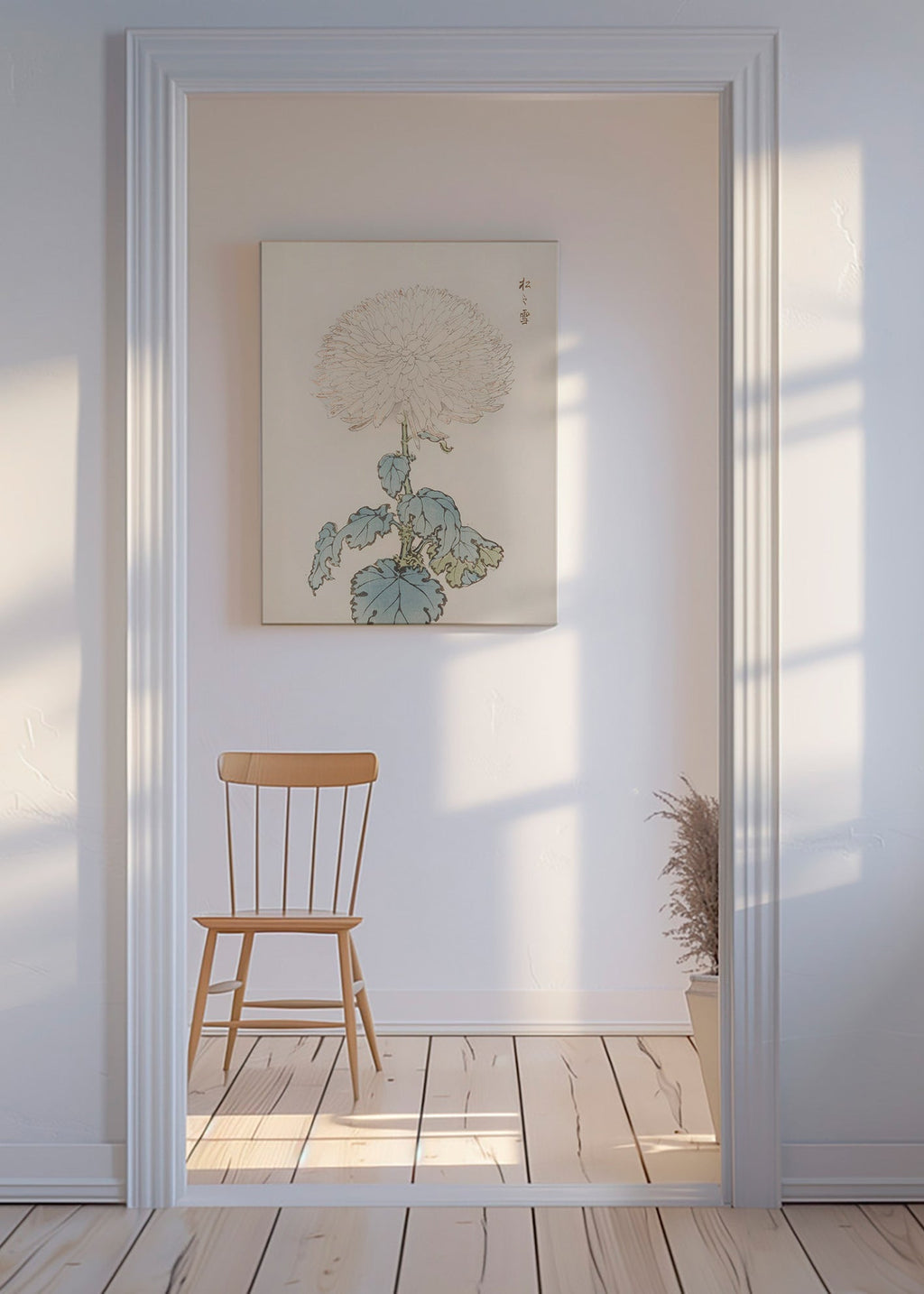 Botanical print: Japanese chrysanthemum study