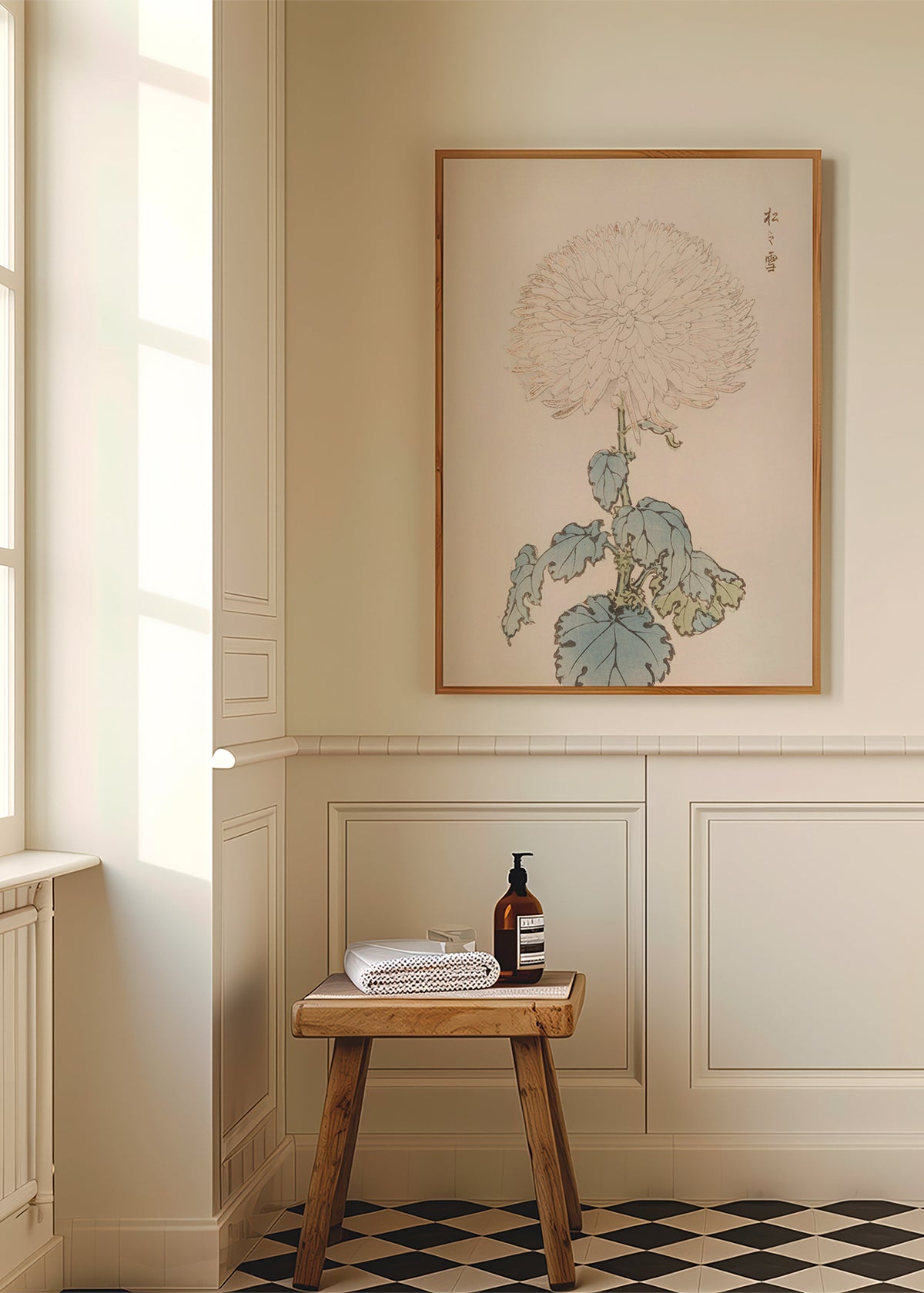 Botanical print: Japanese chrysanthemum study