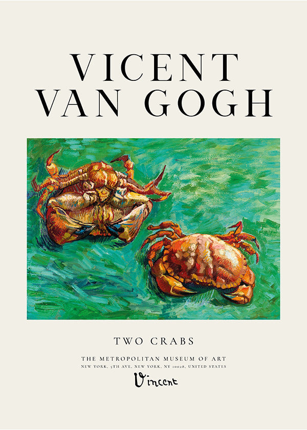 Two Crabs by Van Gogh — Crabs on a Green Field