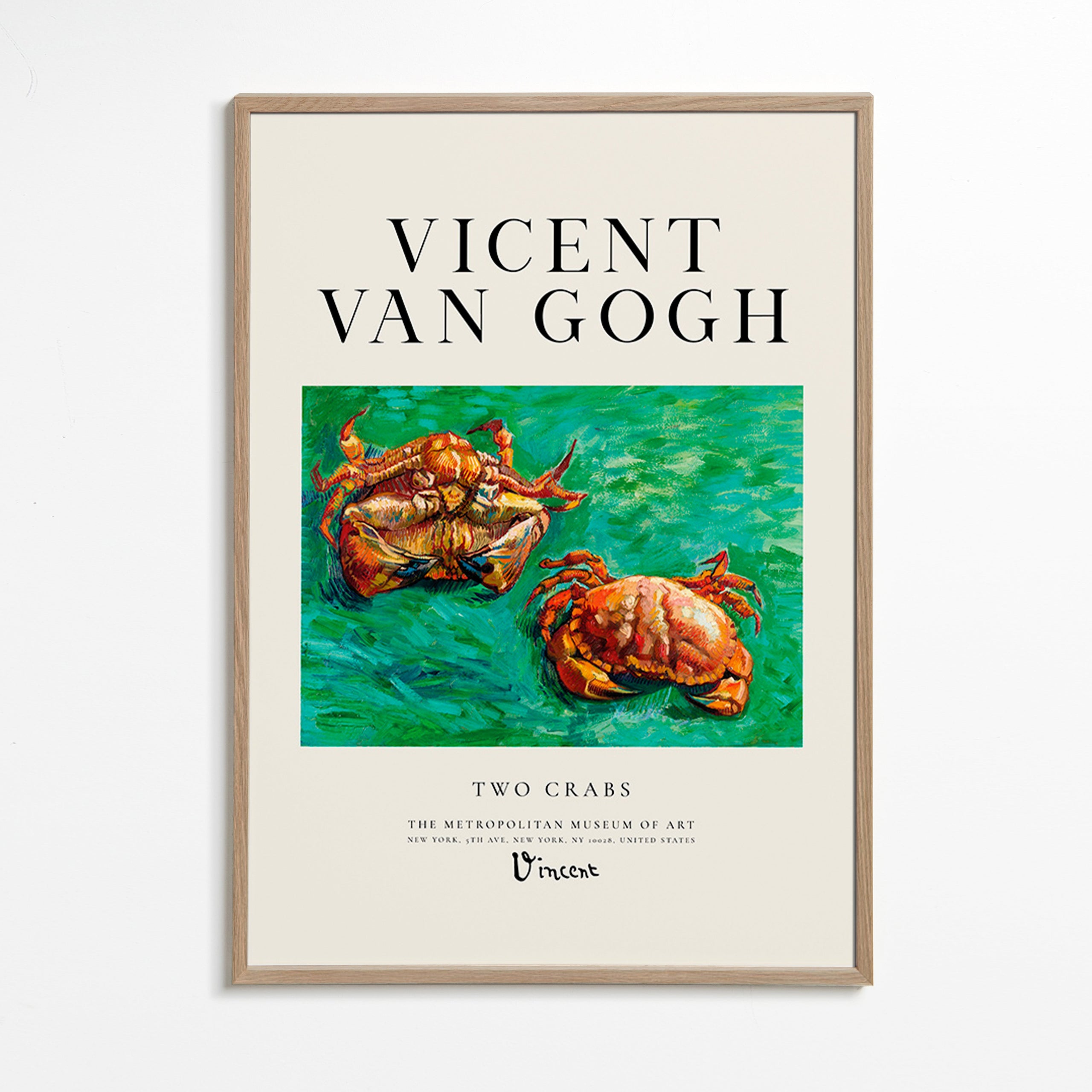 Two Crabs by Van Gogh — Crabs on a Green Field