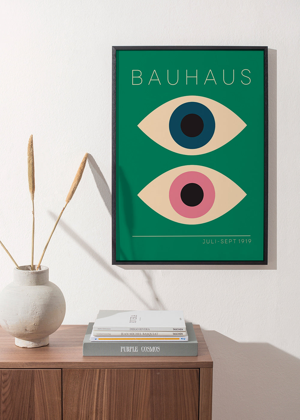 Geometric poster Bauhaus twin eyes