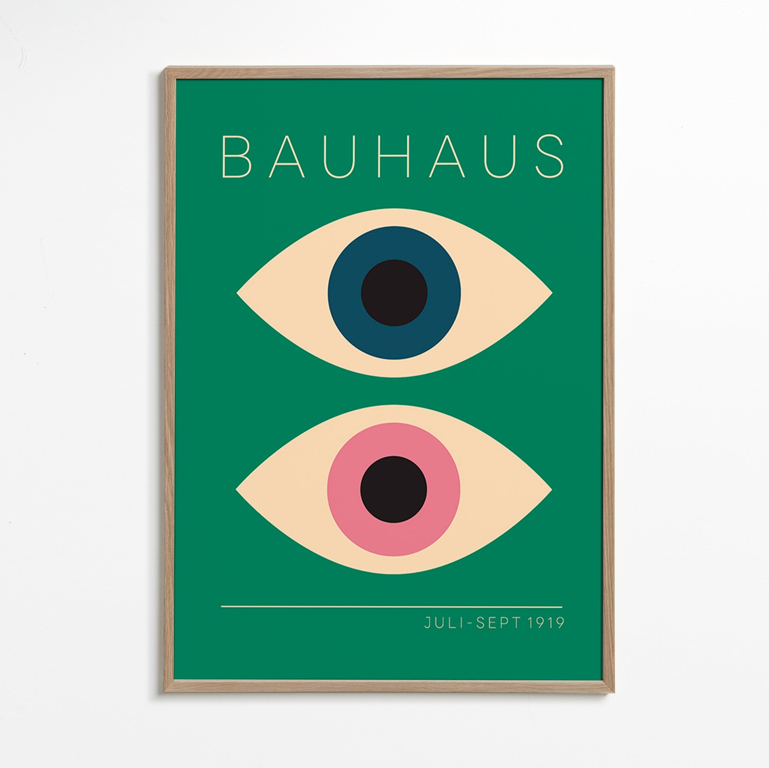 Geometric poster Bauhaus twin eyes