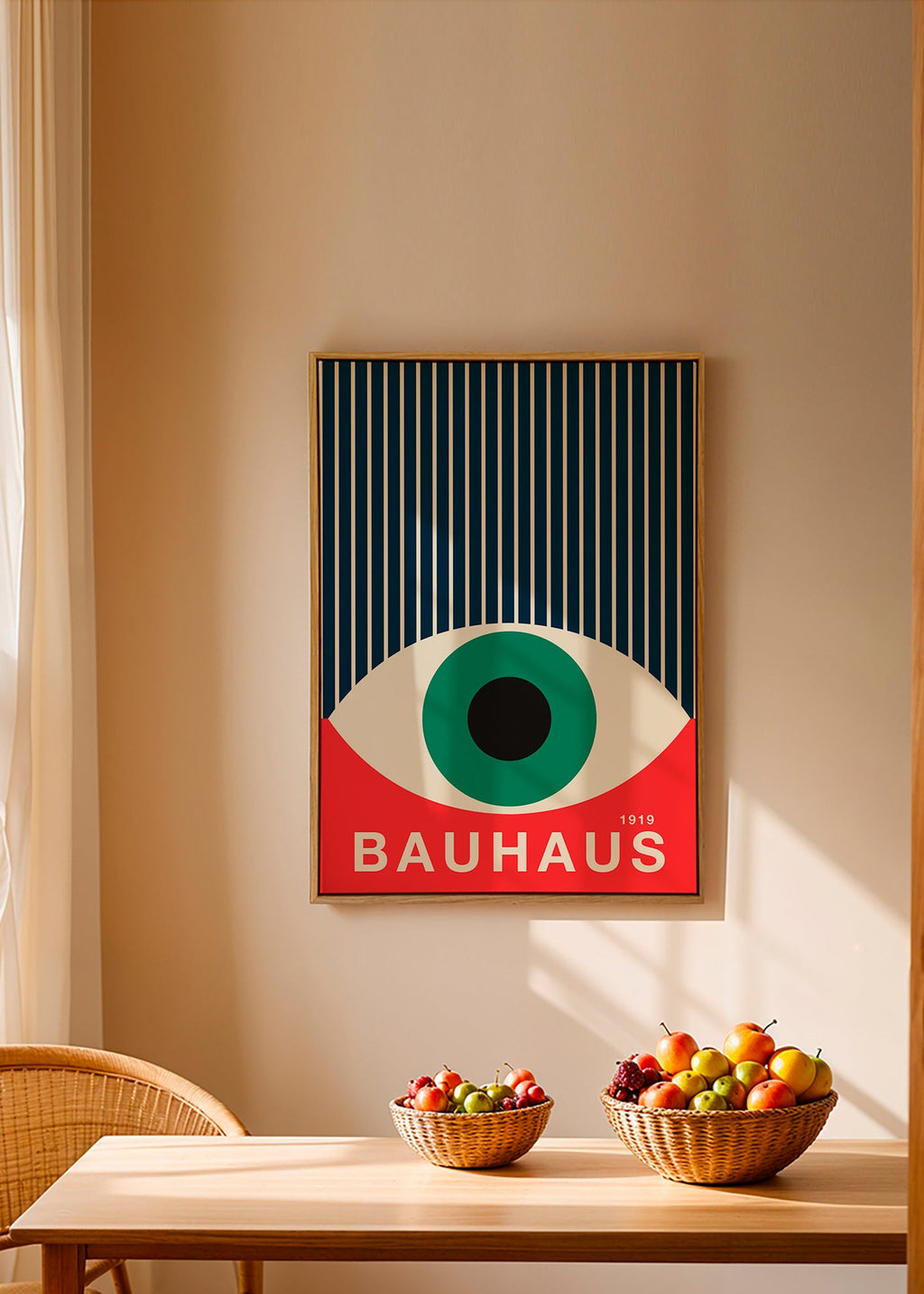 Bauhaus eye illustration poster
