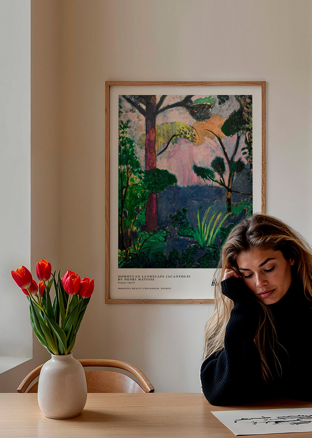 Landscape art with painterly plants