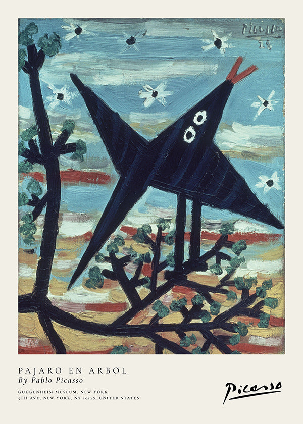 Artwork bird on branch