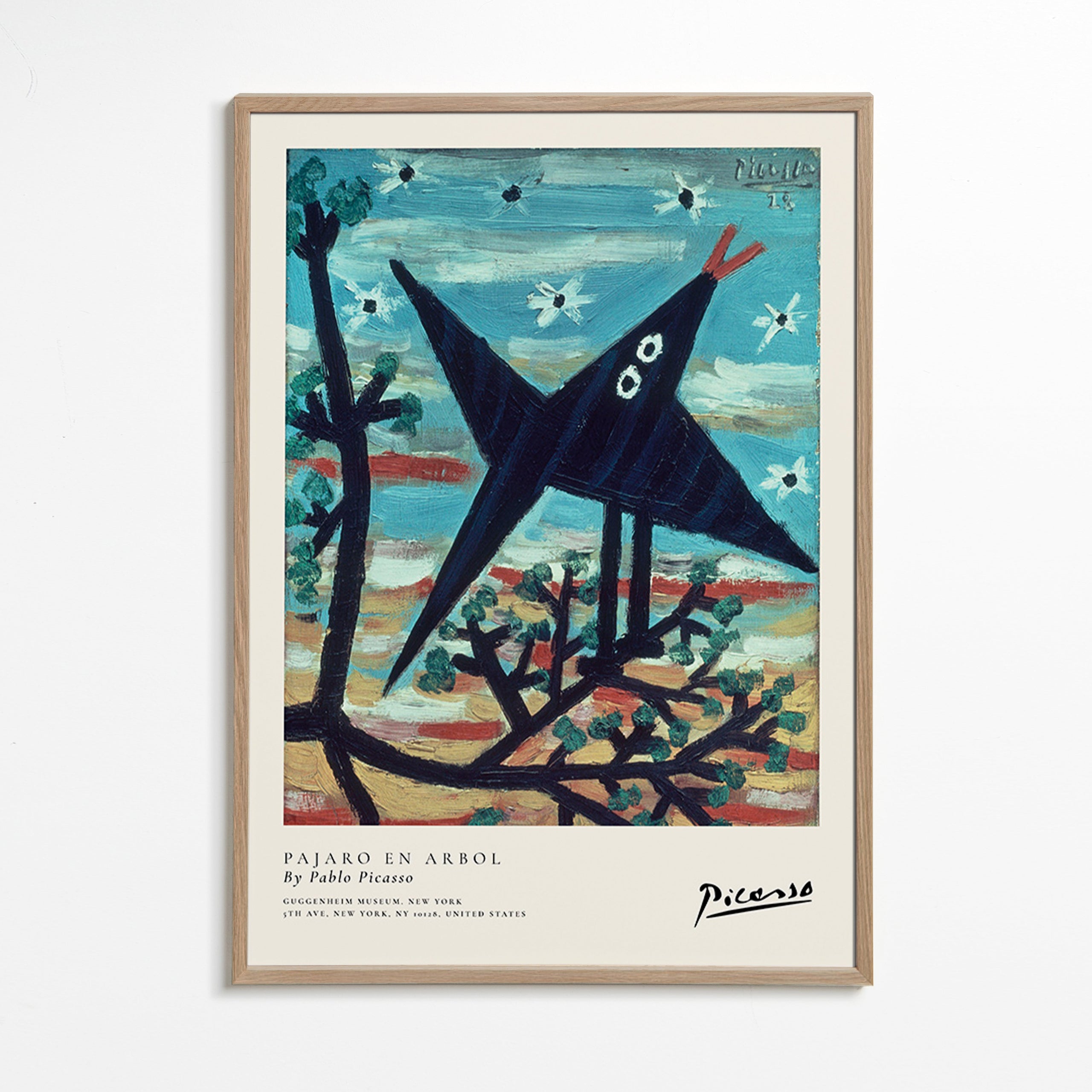 Artwork bird on branch