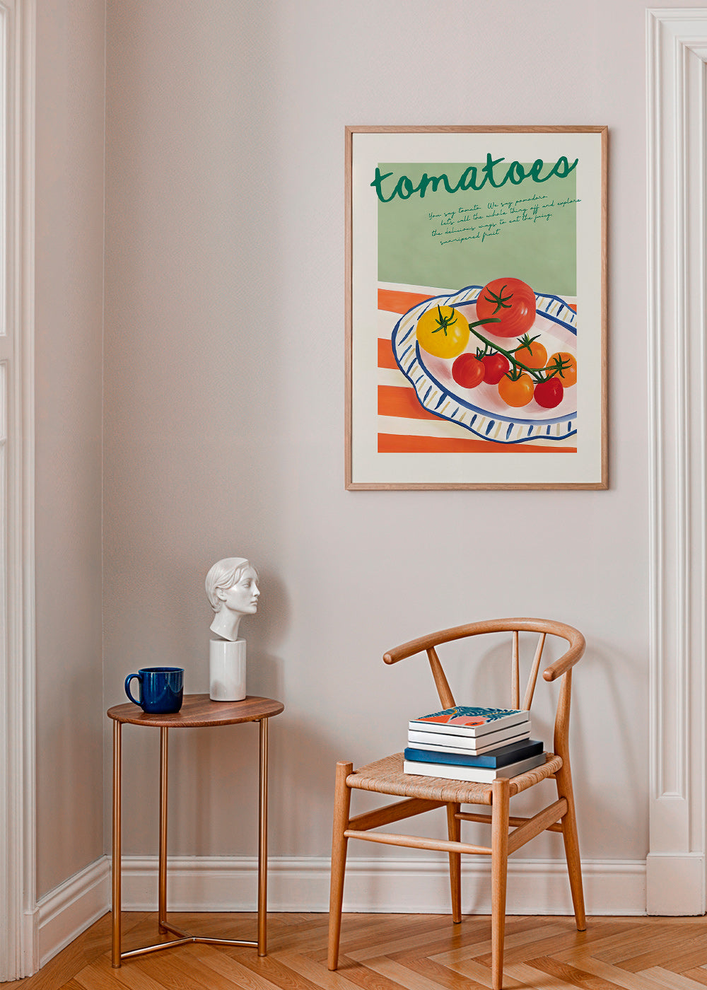 Kitchen art: tomatoes still life illustration