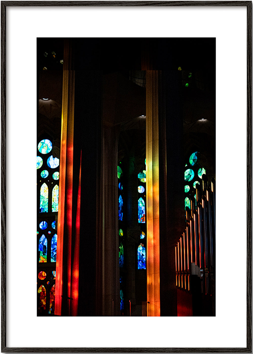 Photograph of cathedral stained-glass light