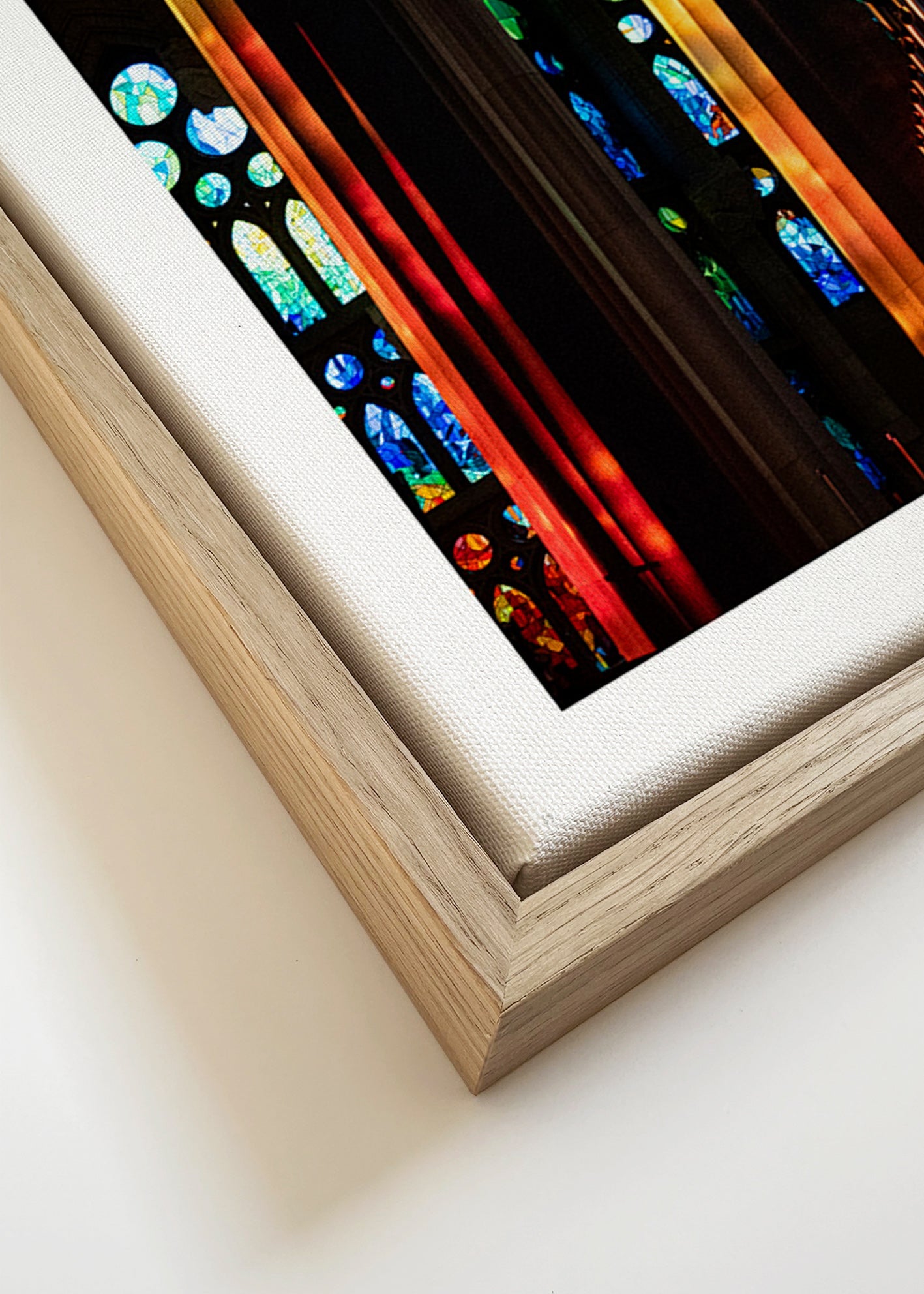 Photograph of cathedral stained-glass light