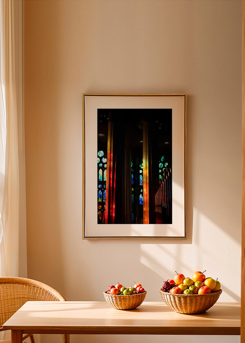 Photograph of cathedral stained-glass light