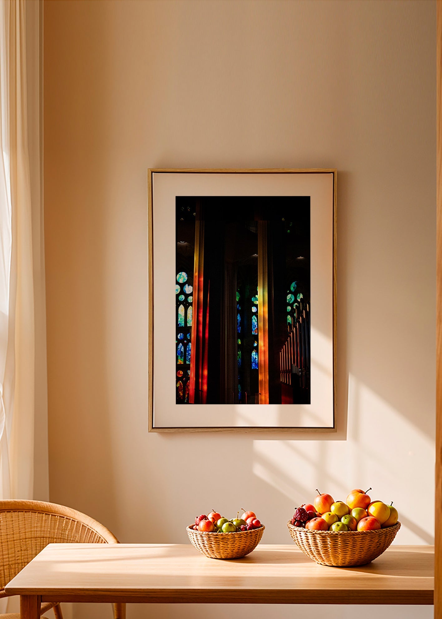 Photograph of cathedral stained-glass light