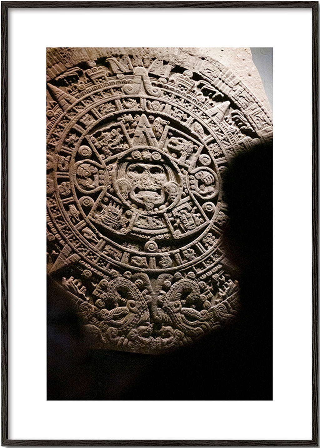 Photograph of ancient calendar stone