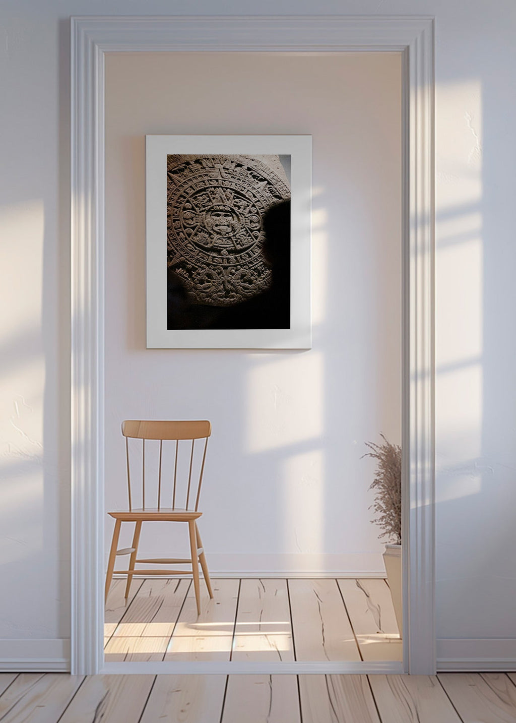 Photograph of ancient calendar stone