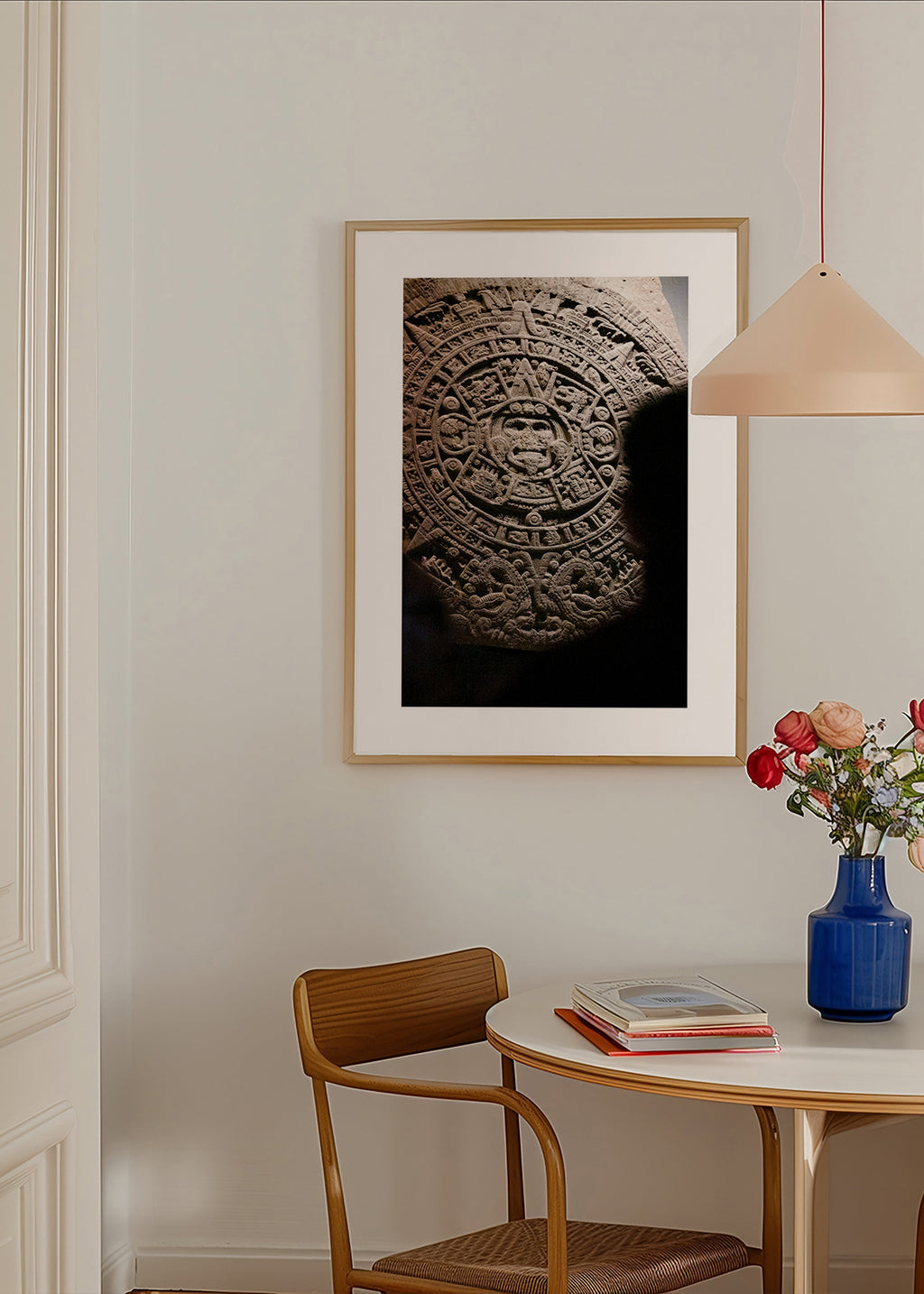 Photograph of ancient calendar stone