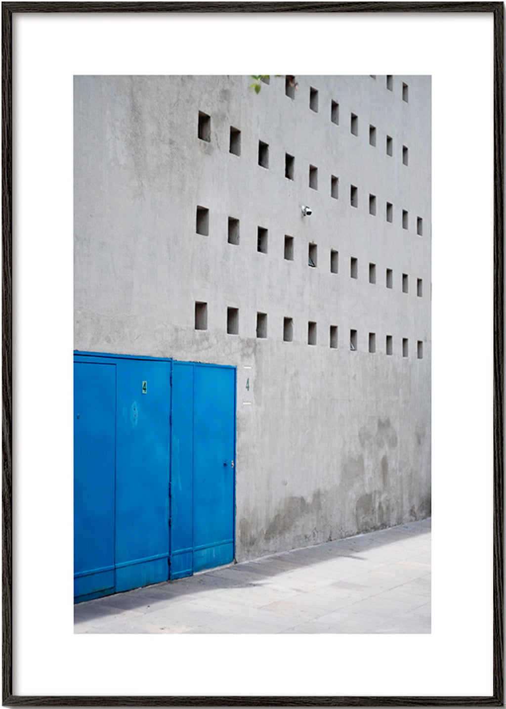 Blue door architectural photograph
