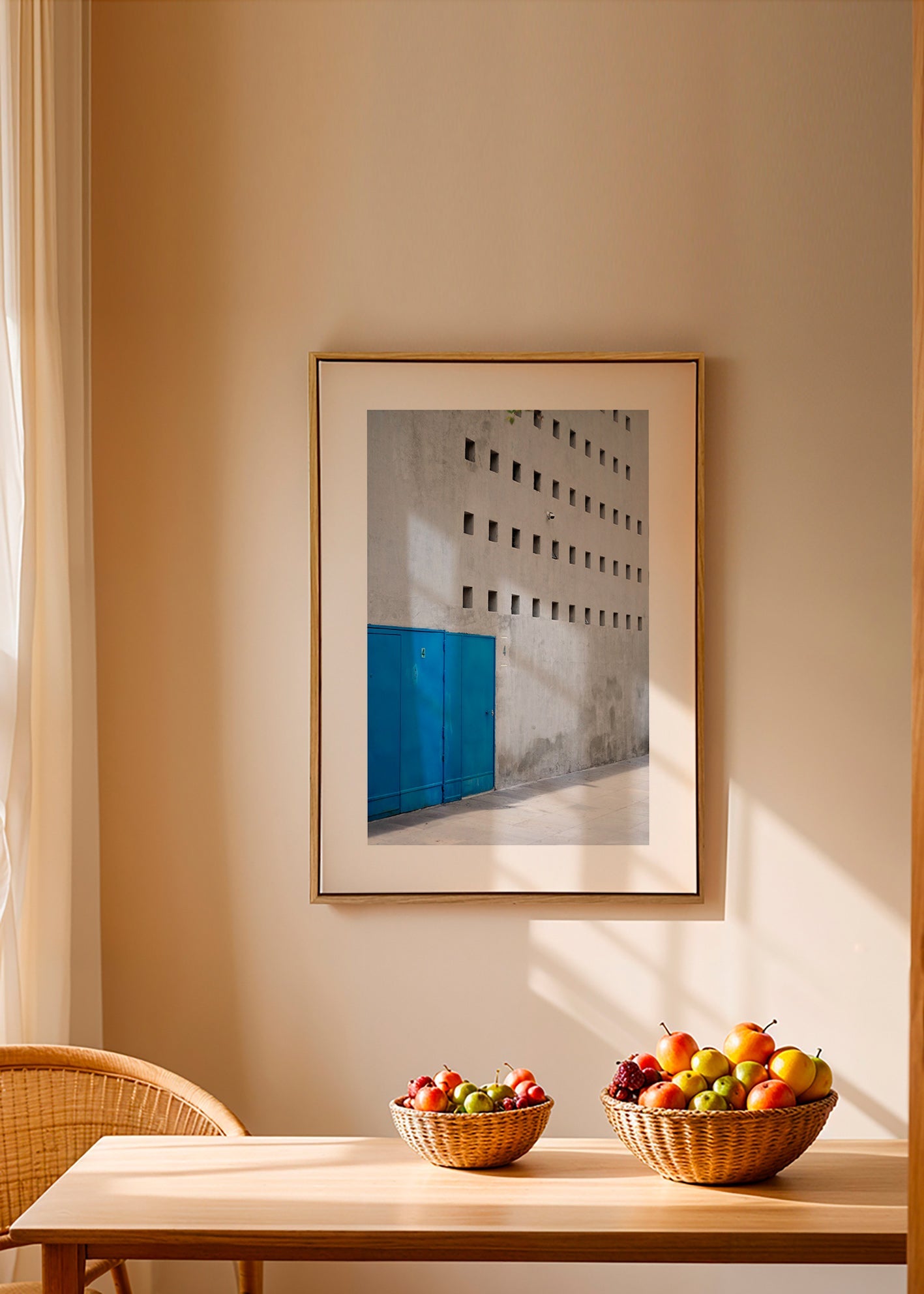 Blue door architectural photograph