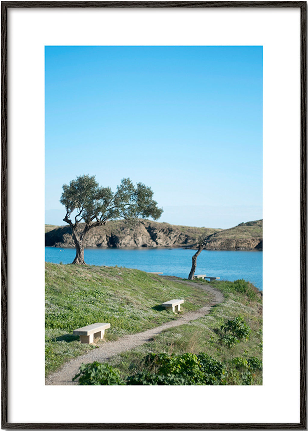 Landscape art coastal path serenity