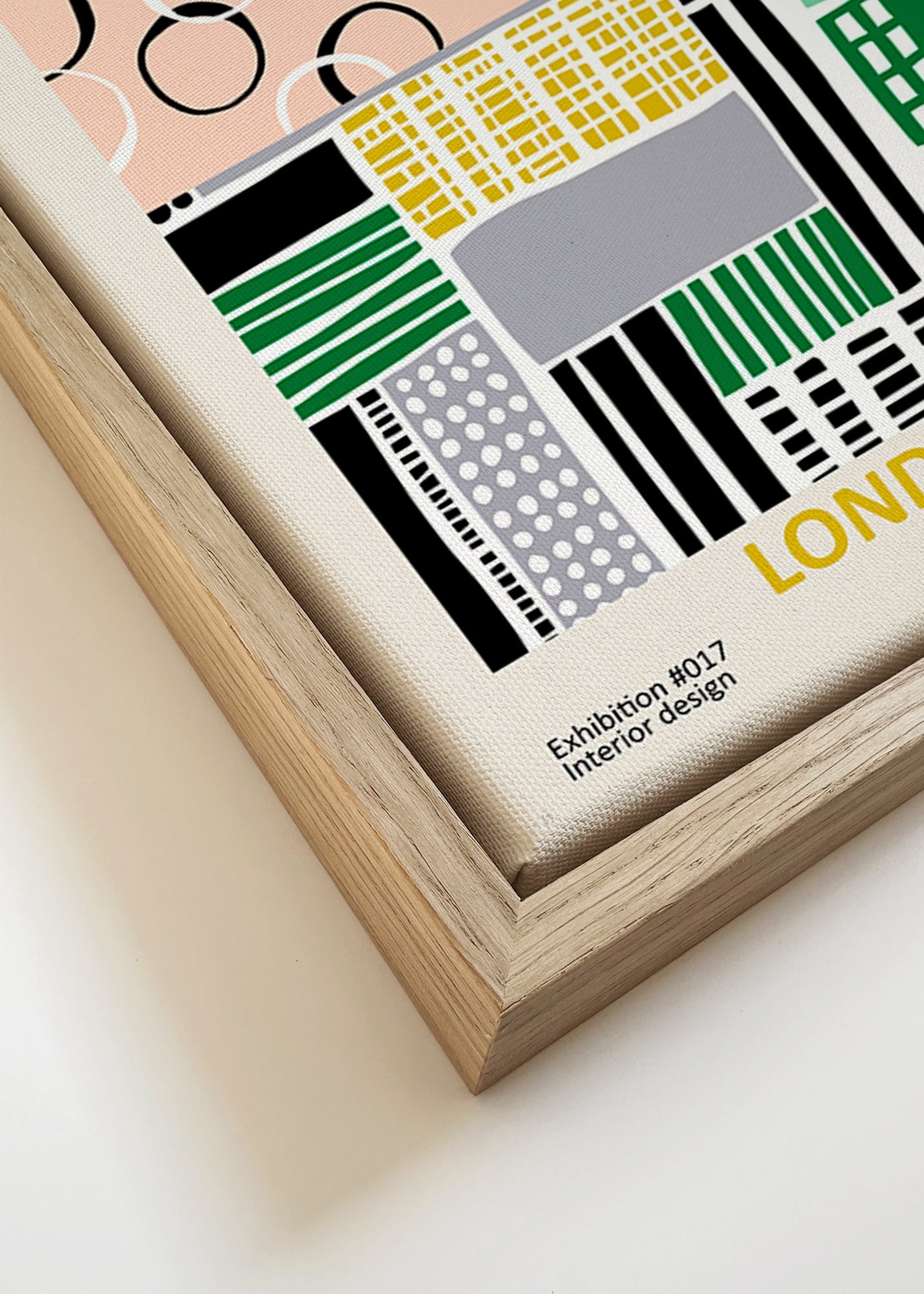 Cuadro de ciudades con póster tipográfico de Londres – Canvas detail