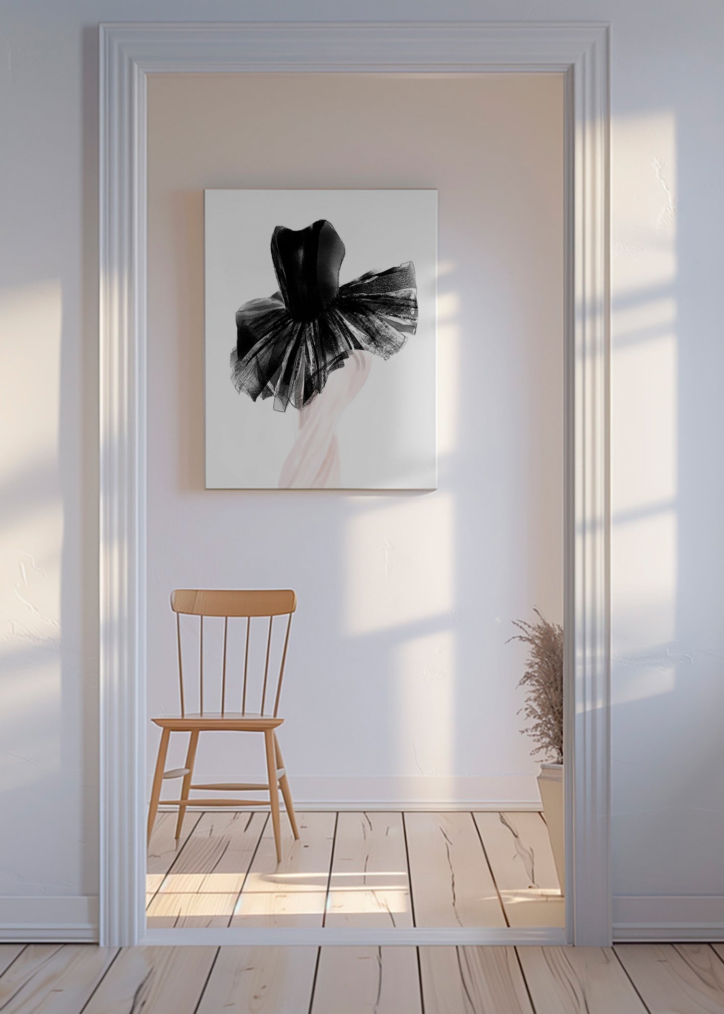 Fotografía de bailarina en tutu negro – Canvas