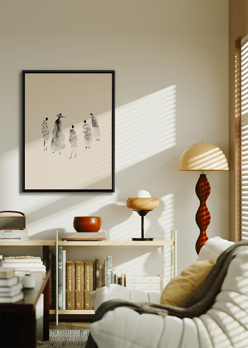 Ilustración de figuras en tinta minimalista – Canvas2