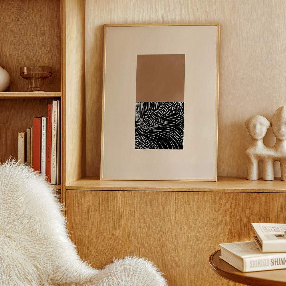 Cuadro geométrico con dos bloques texturizados – Product2