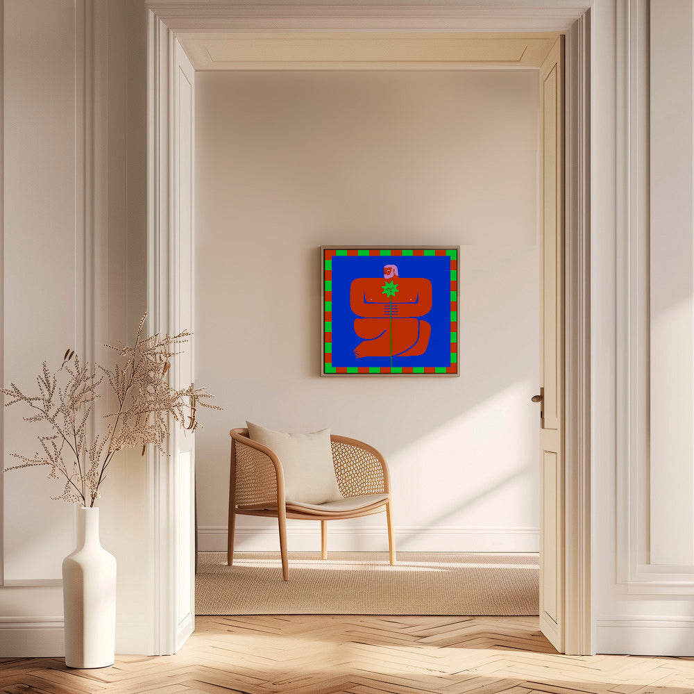 Ilustración de figura sosteniendo flor – Canvas2