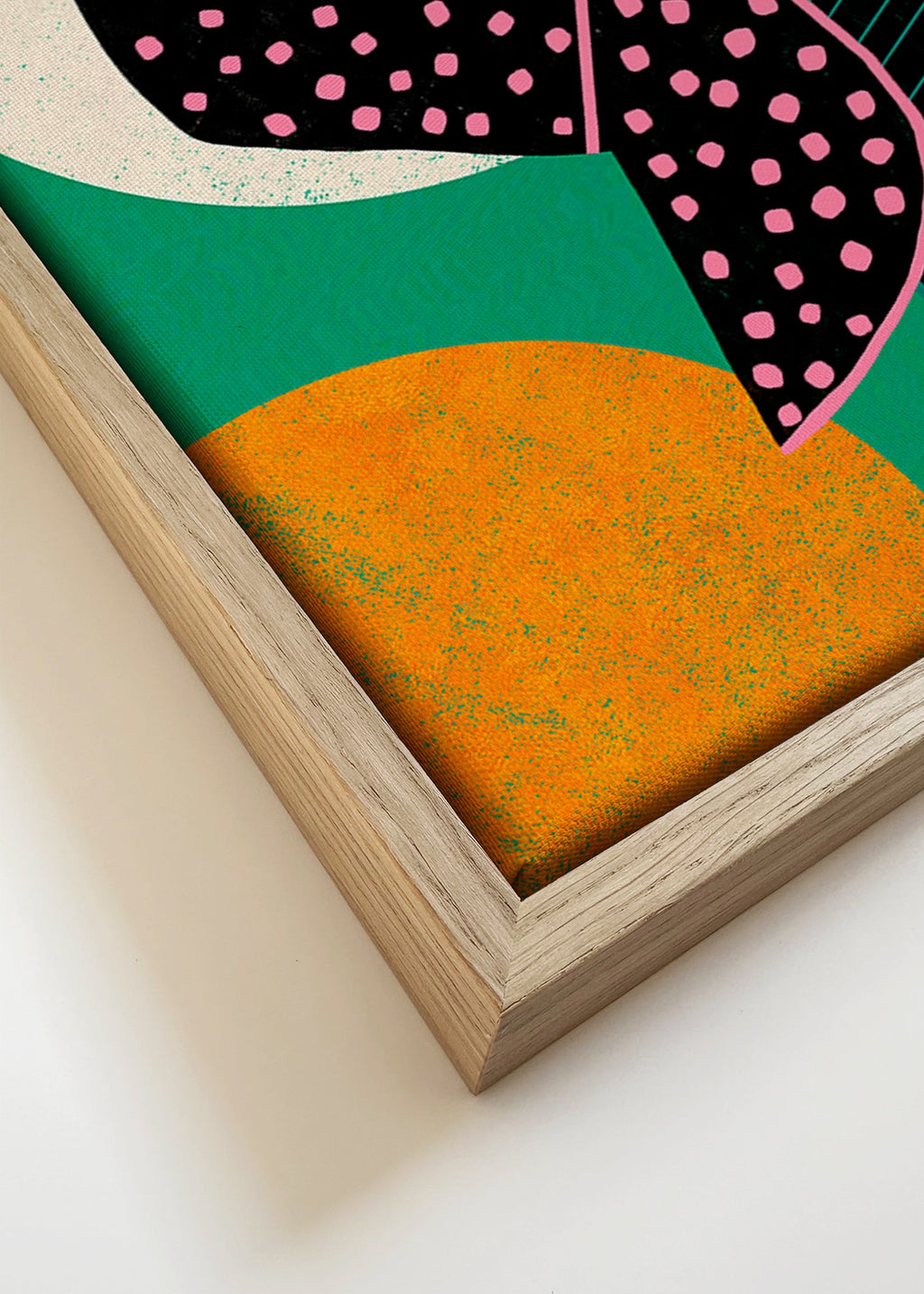 Ilustración músico de trompeta con luna – Canvas detail