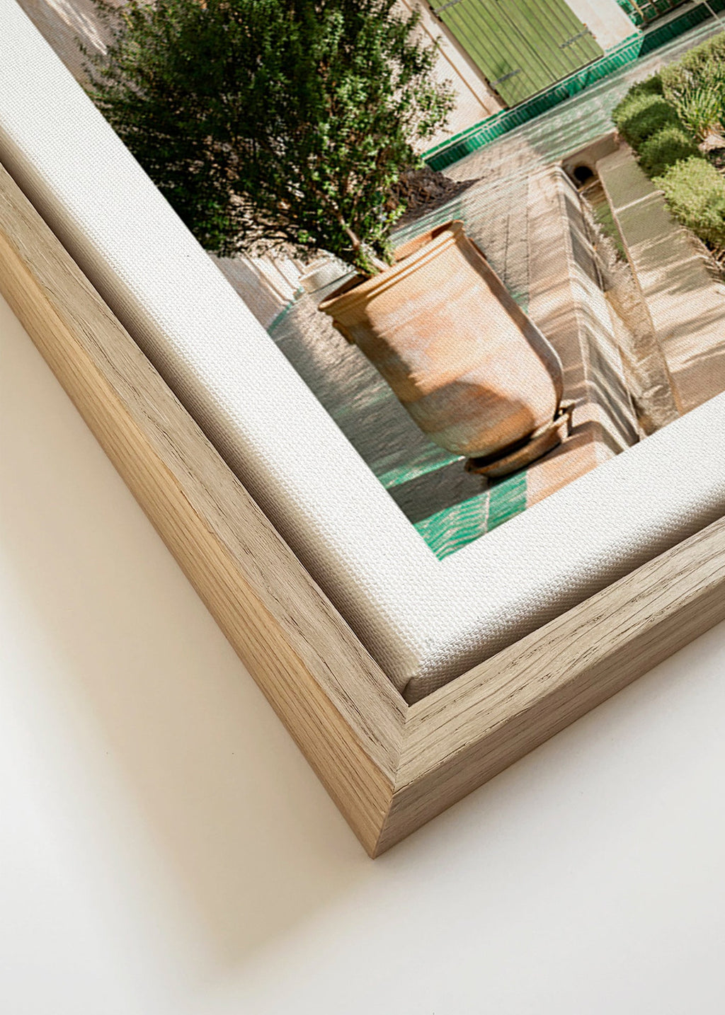 Lámina botánica de patio mediterráneo – Canvas detail