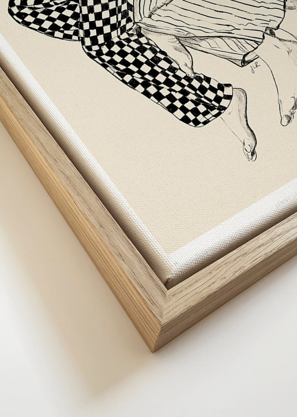 Ilustración de piernas entrelazadas – Canvas detail