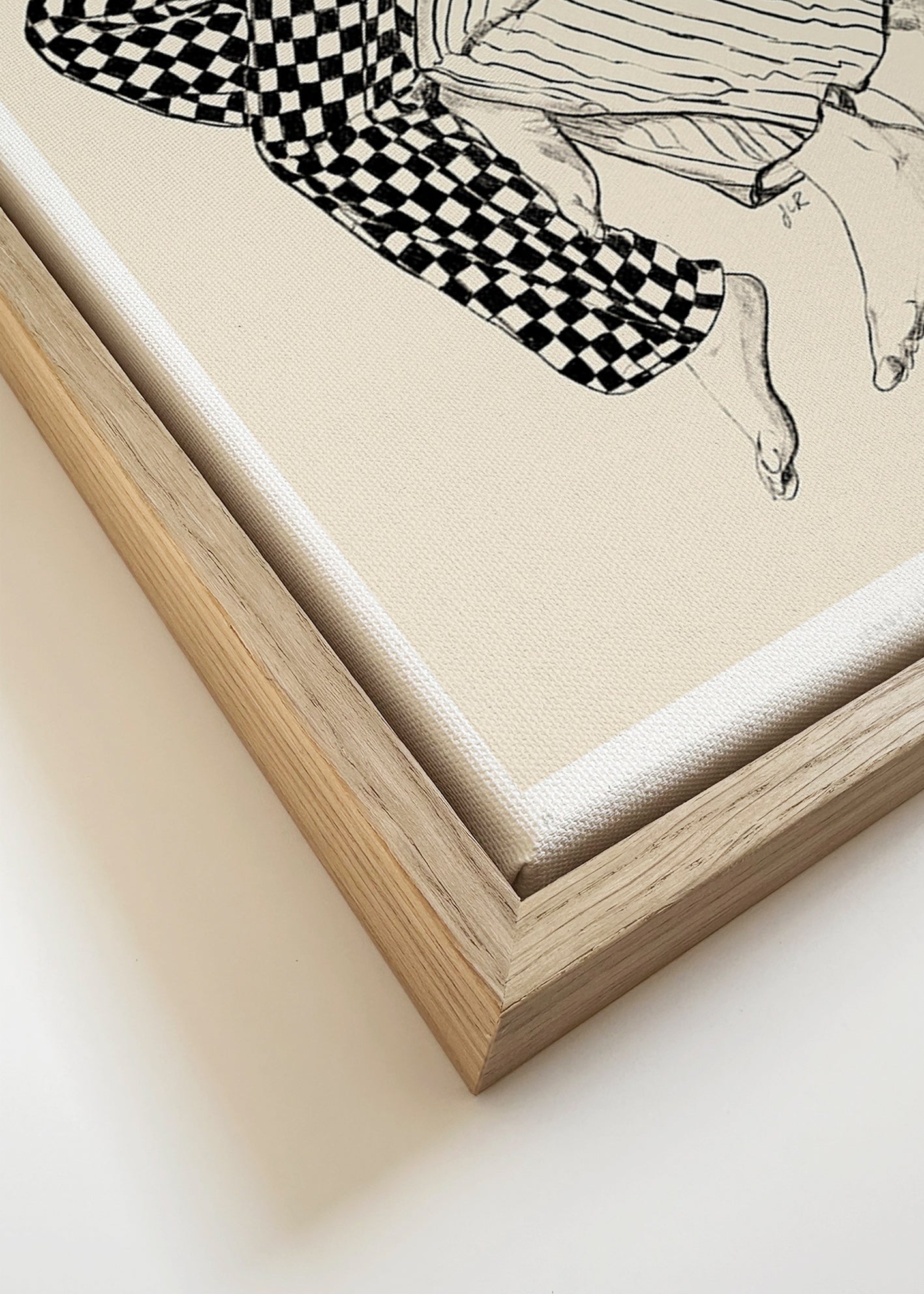 Ilustración de piernas entrelazadas – Canvas detail