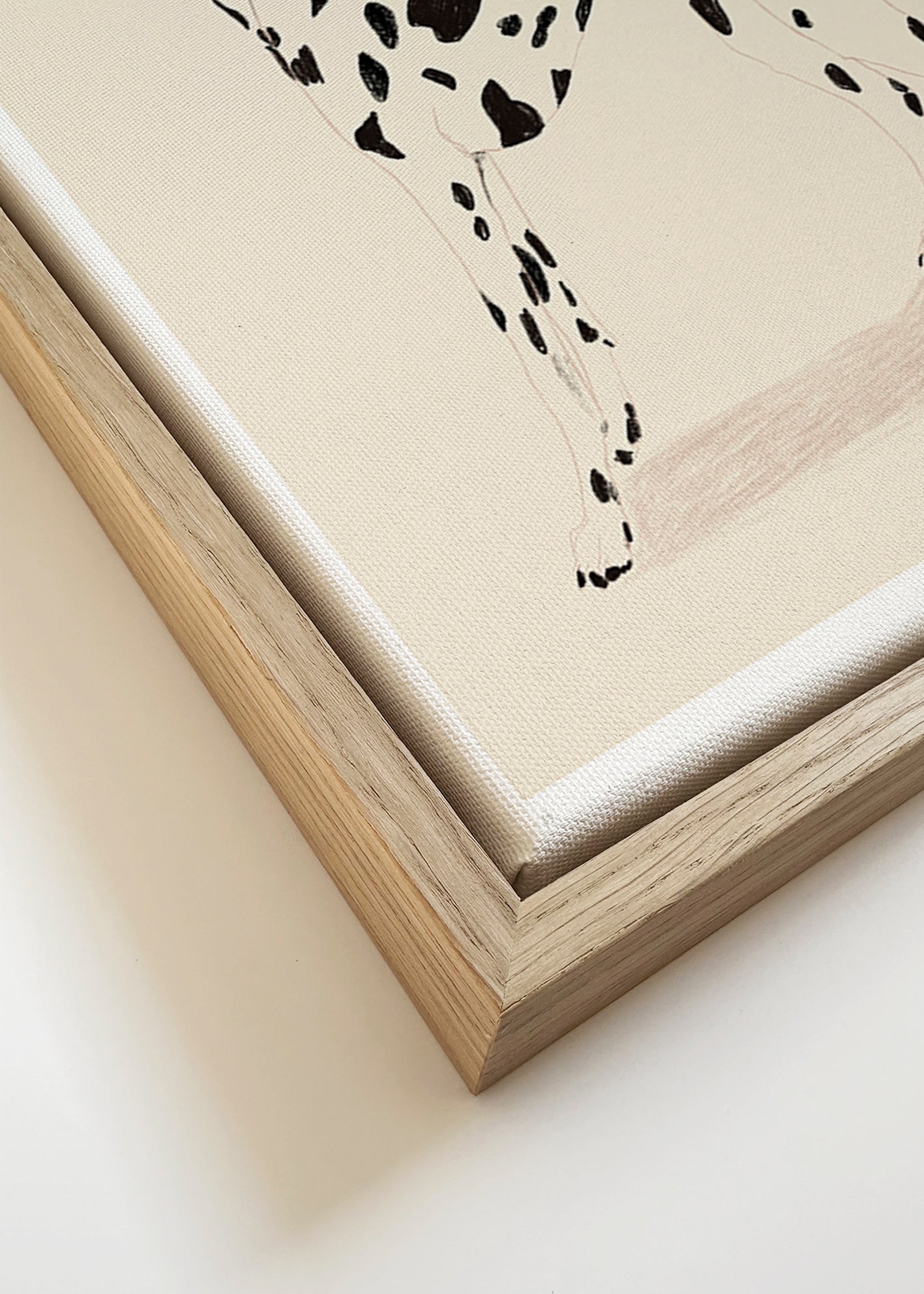Cuadro dálmata ilustración minimal – Canvas detail