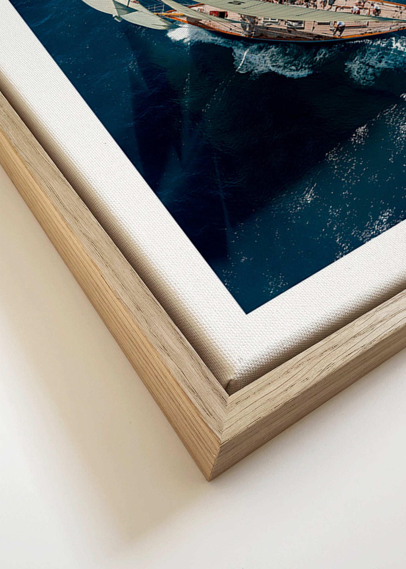 Fotografía de velero clásico en regata – Canvas detail