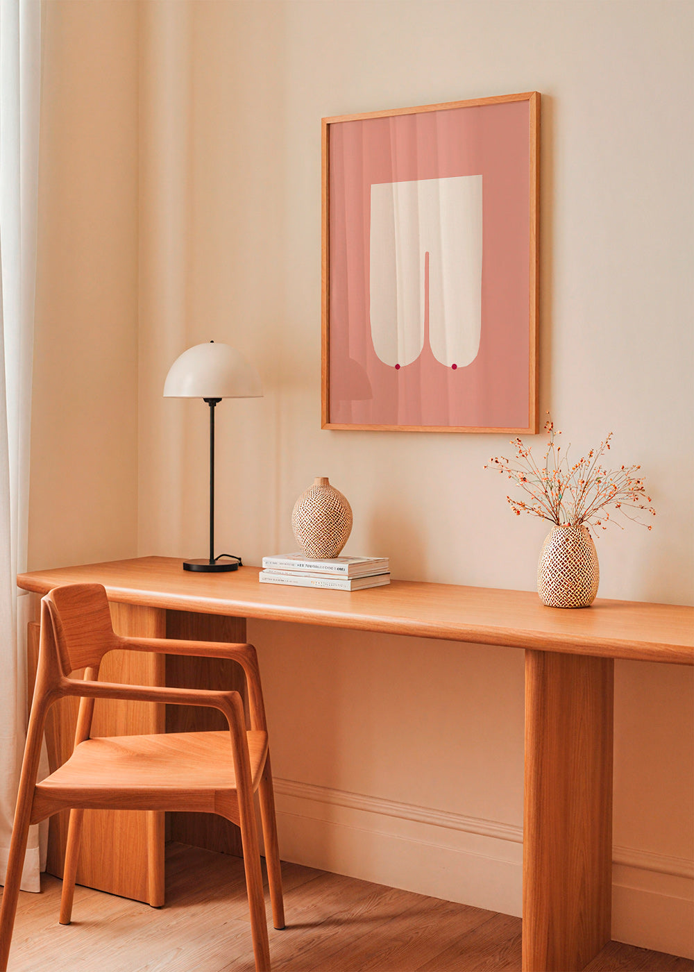 Ilustración femenina minimalista en rosa – Product3