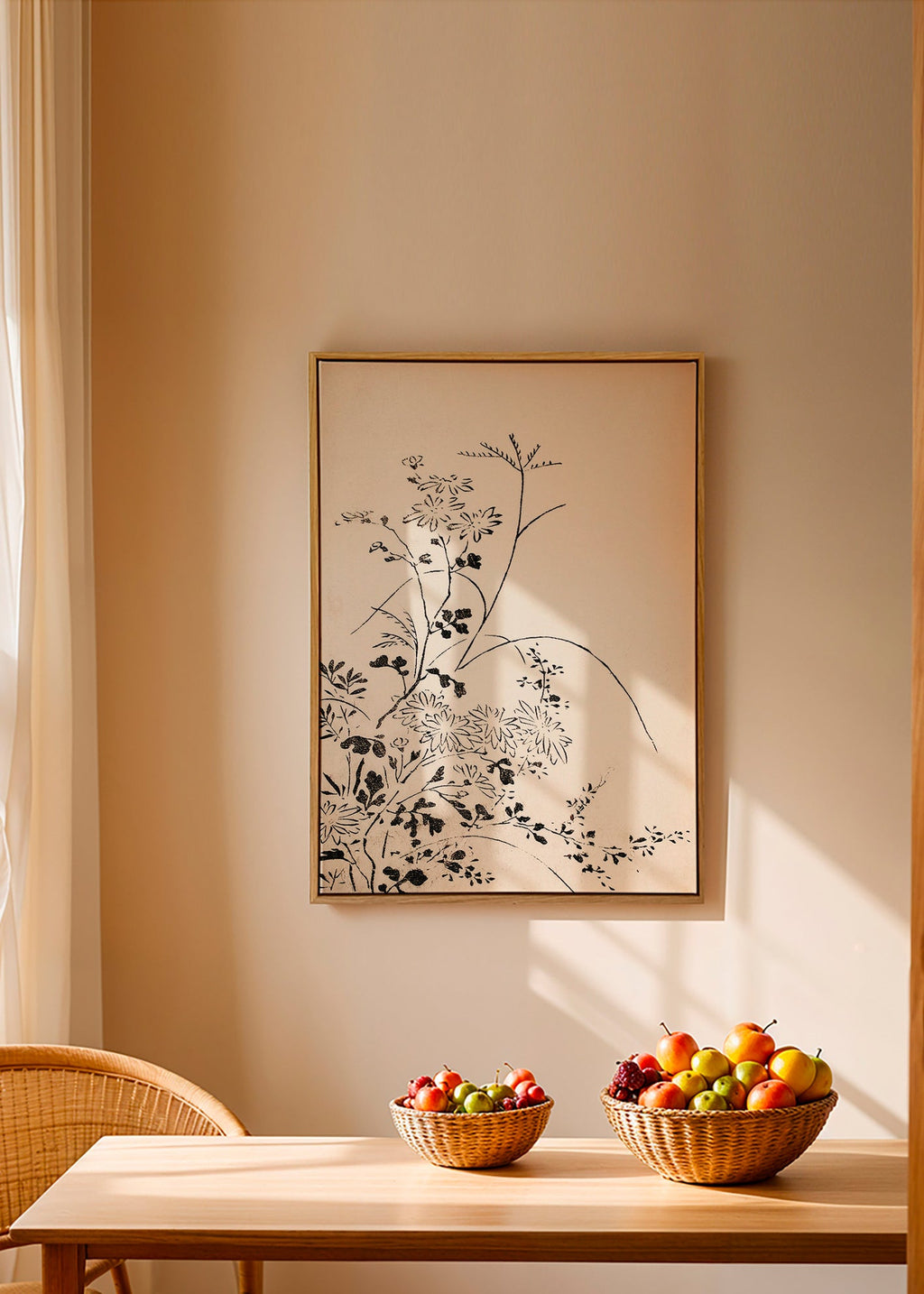 Lámina botánica en tinta japonesa minimalista – Canvas1