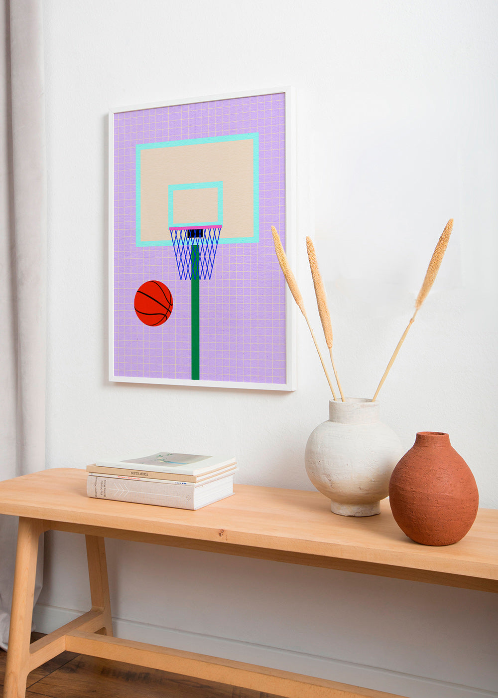 Cuadro deportivo baloncesto ilustrado vertical – Product1
