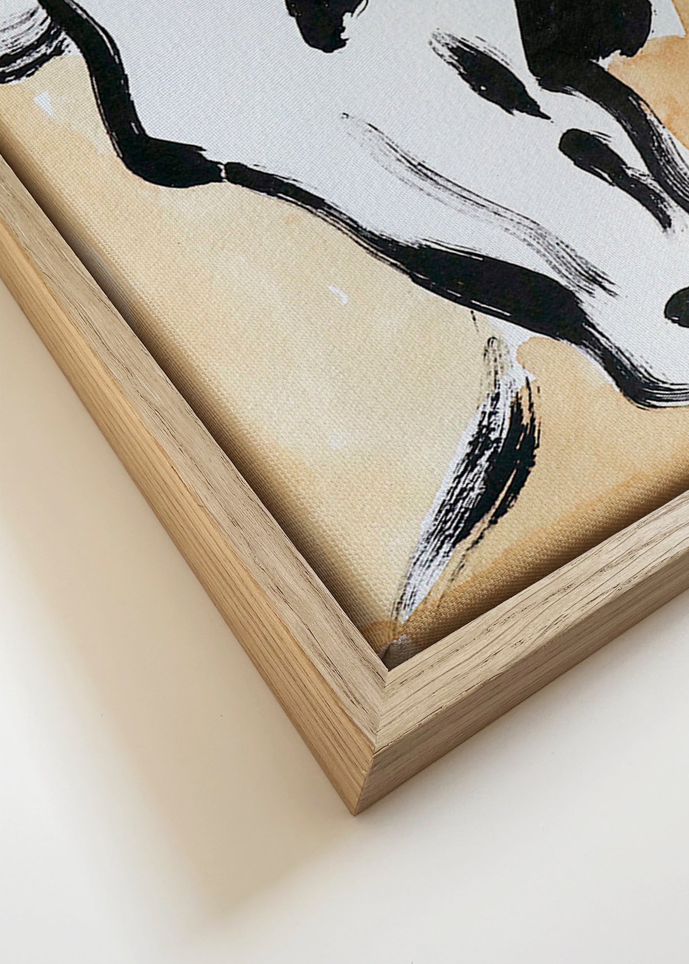 Cuadro de caballo en tinta gestual – Canvas detail