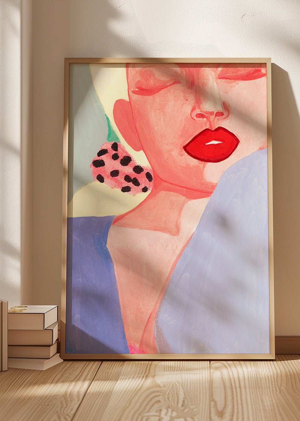 Ilustración femenina con labios rojos – Product3