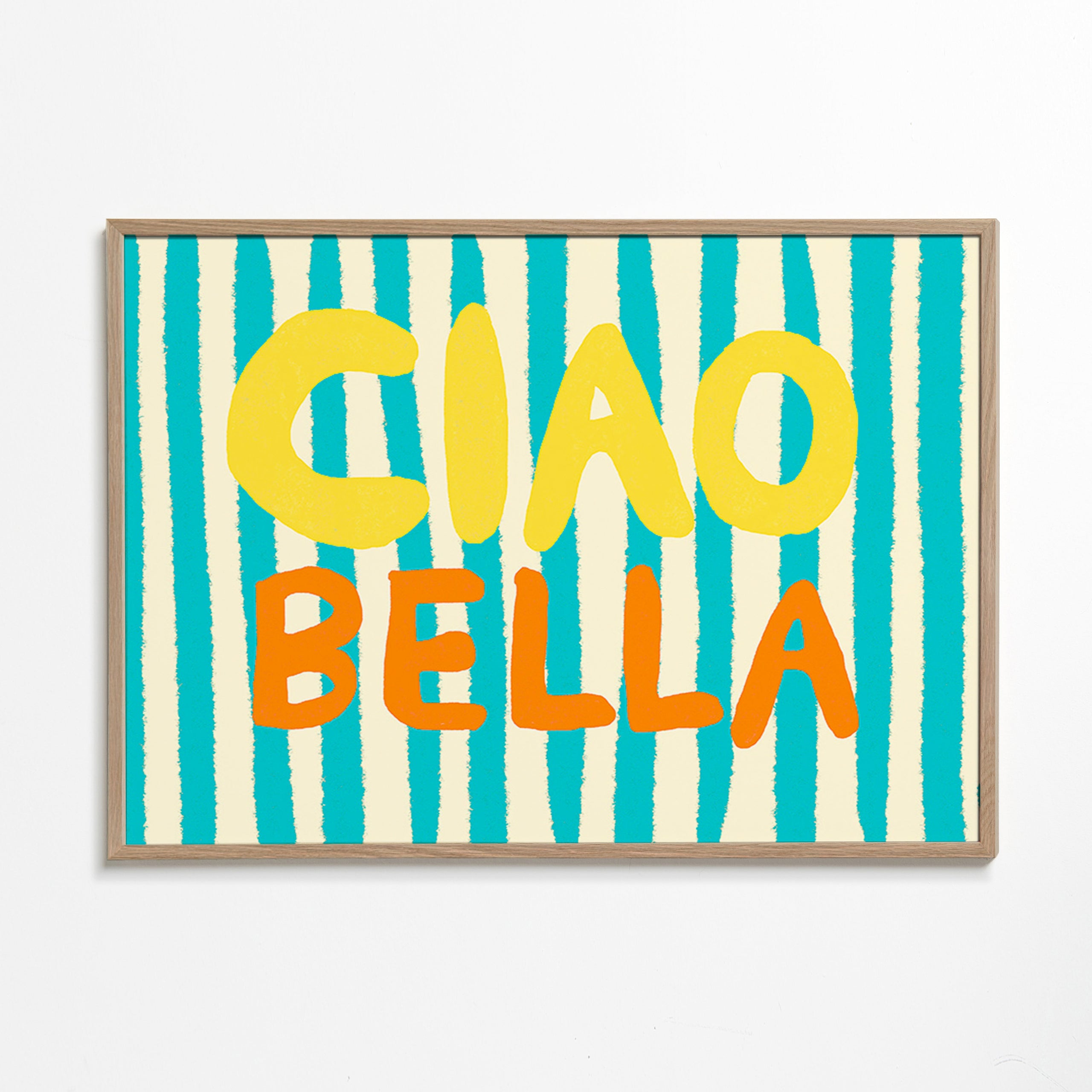 Ilustración 'Ciao Bella' tipográfica – Oak Frame