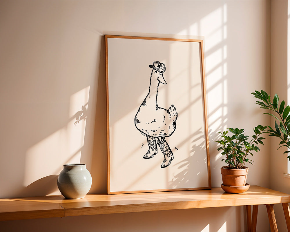 Cuadro pato vaquero ilustrado – Product3