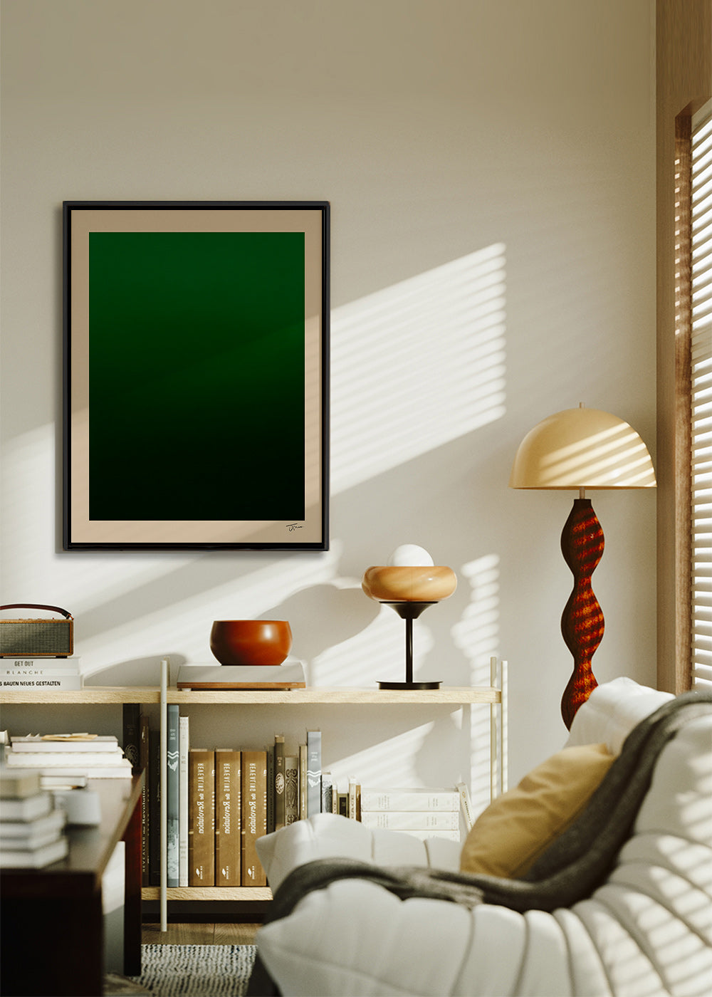 Cuadro abstracto degradado verde – Canvas2