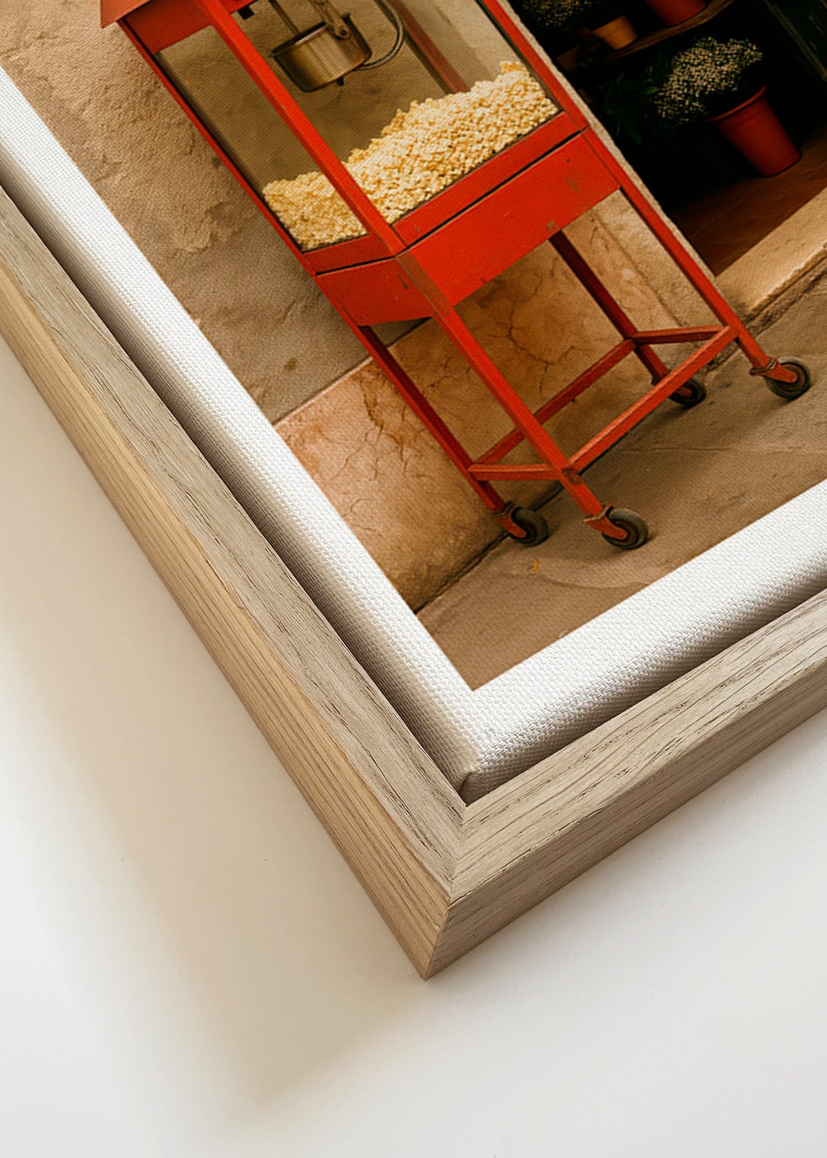 Cuadro de cocina con carrito de palomitas vintage – Canvas detail
