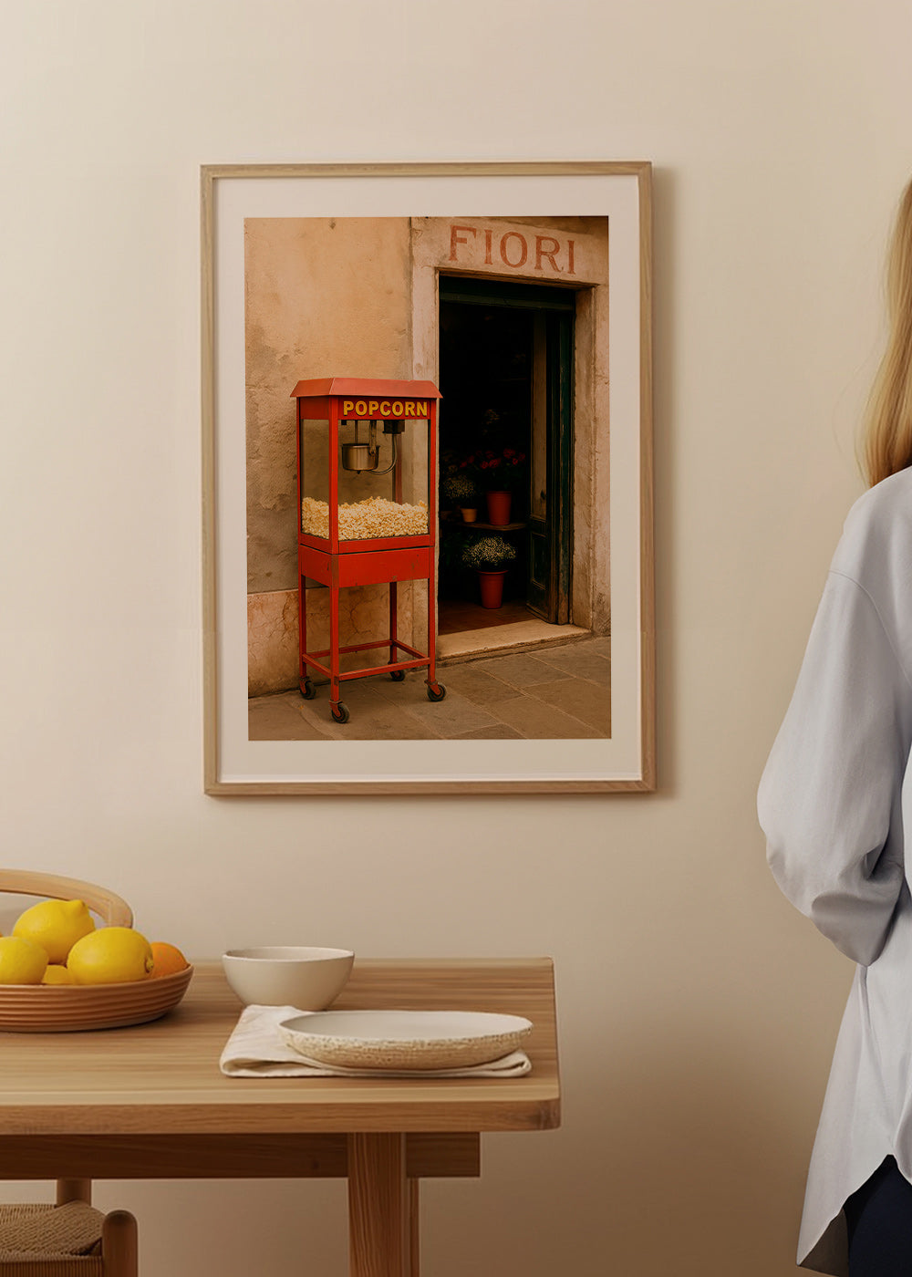 Cuadro de cocina con carrito de palomitas vintage – Product1