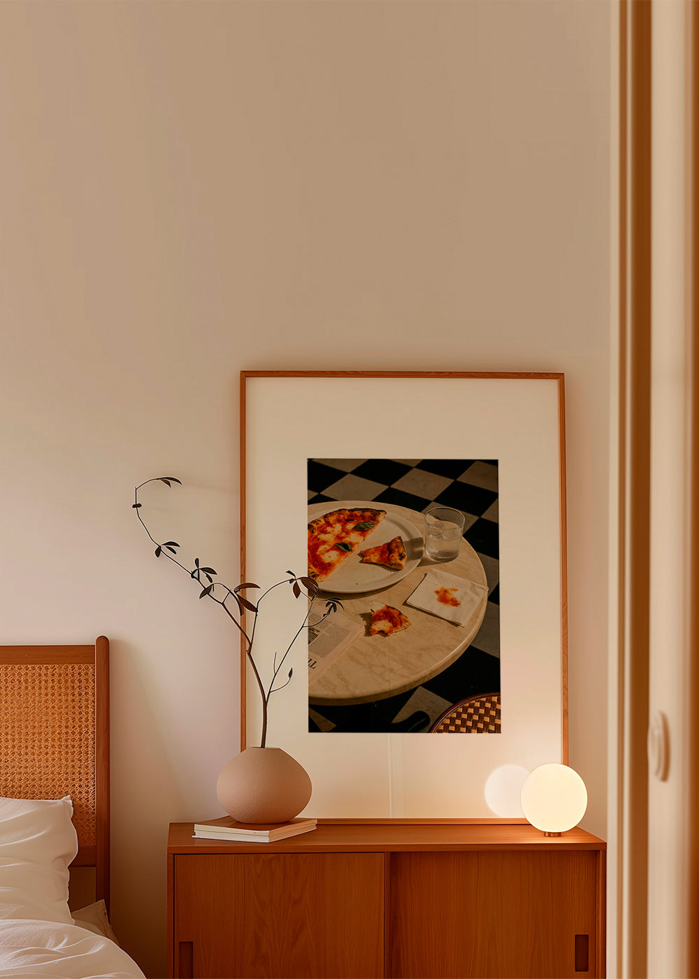 Cuadro de cocina con pizza sobre mármol – Product2