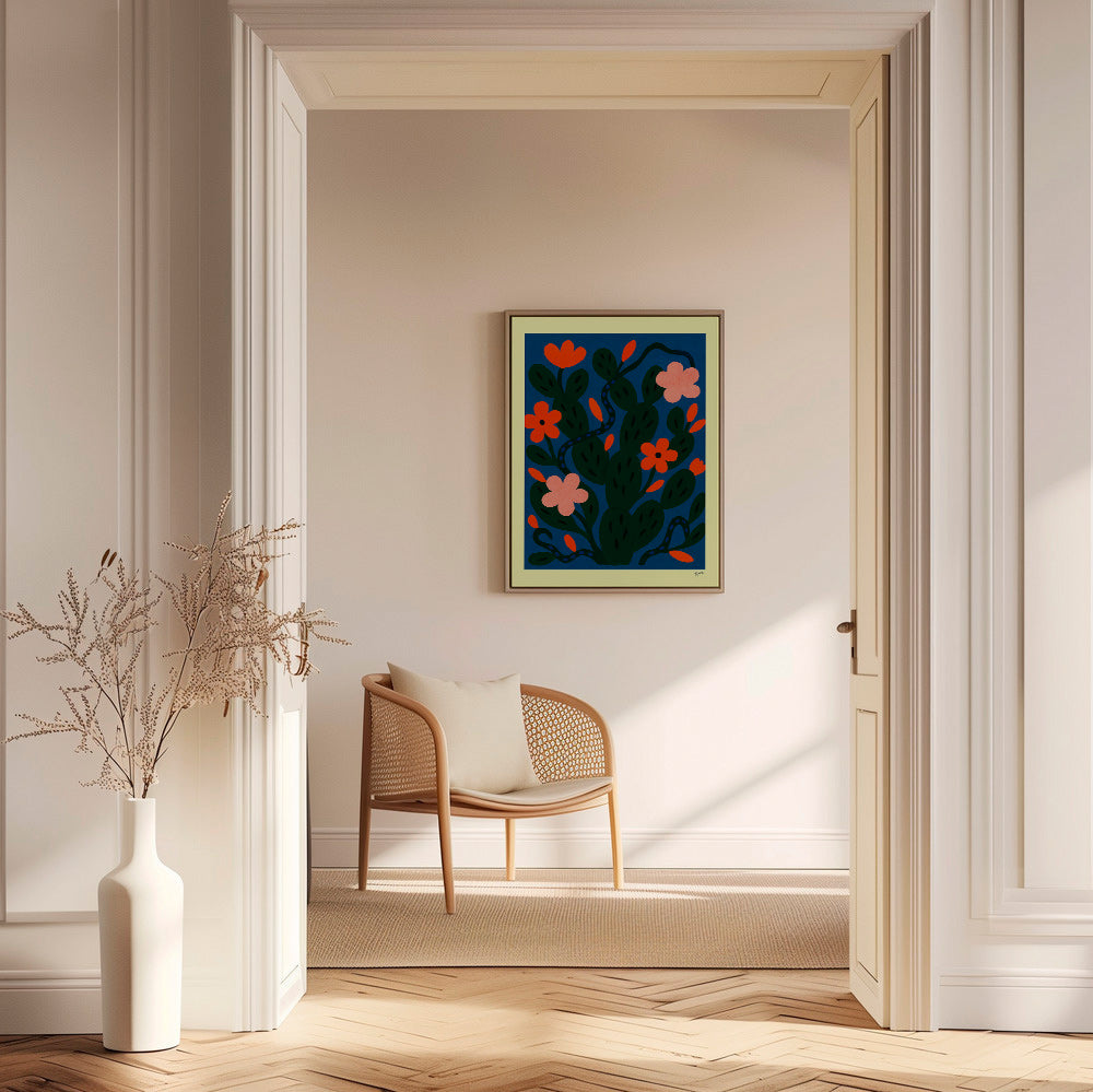 Lámina botánica con flores nocturnas – Canvas2